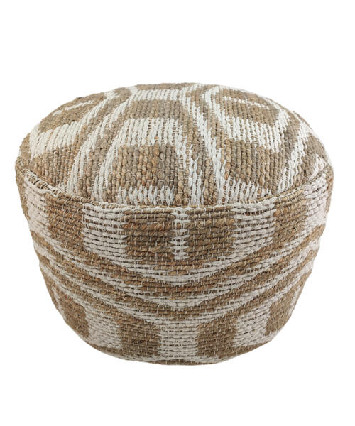 Minimal pouf placed in a contemporary home setting