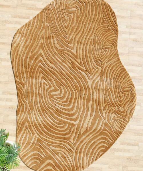 Modern rug featuring simple abstract lines arranged in a minimal layout