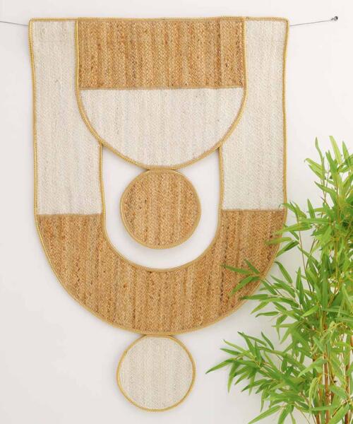 Soft handmade wall hanging for nursery decor by RugsByARS