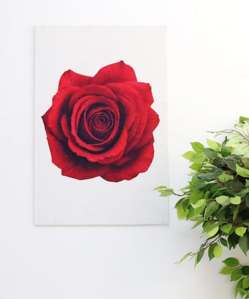 Handcrafted floral polyester and wool wall hanging with multi-color flower design – Design WH-015