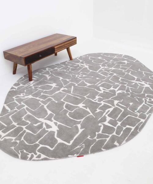 Modern rug with abstract linear detailing designed for contemporary decor