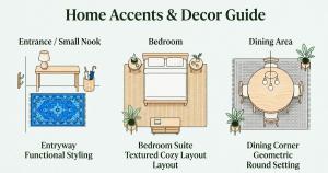 carpet size guide showing large rug under living room furniture for balanced interior design