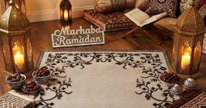 ramzan hosting ideas living room setup with decorative rug